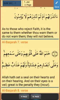 Quran and Meaning android App screenshot 3